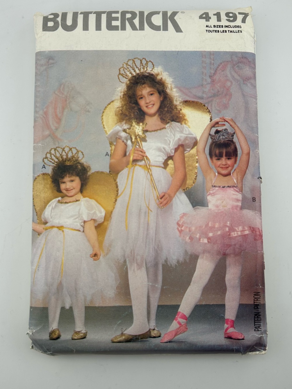 🪡 BUTTERICK  CHILDREN'S/GIRLS' DRESS, PANTIES, WINGS & WAND Sewing Pattern 4197